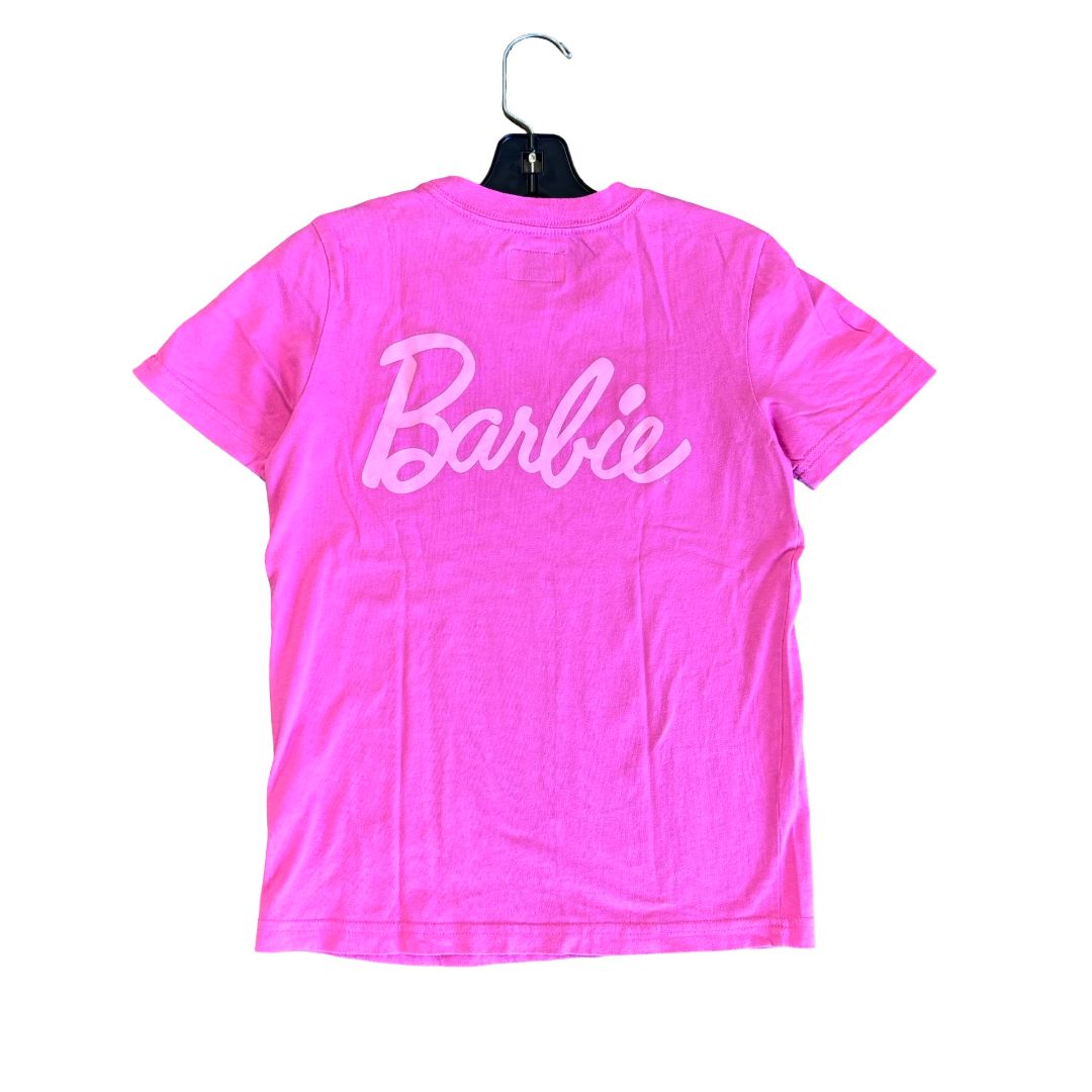 Roots x Barbie pink Barbie tshirt, youth large
