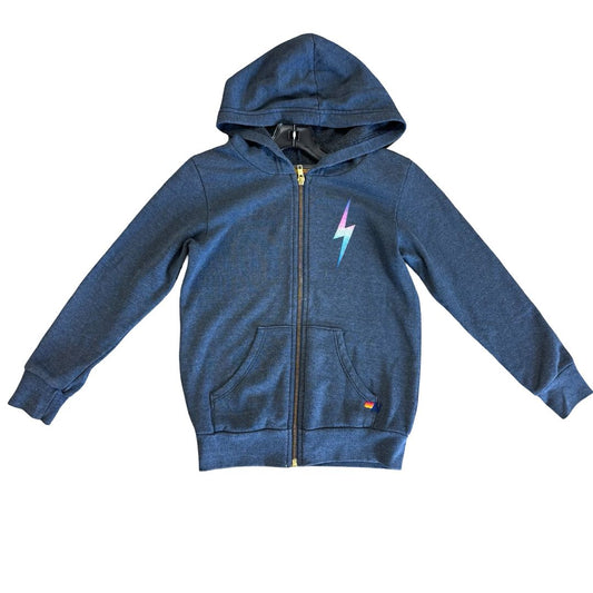 Aviator Nation black w/rainbow lightning bolt, 8 years