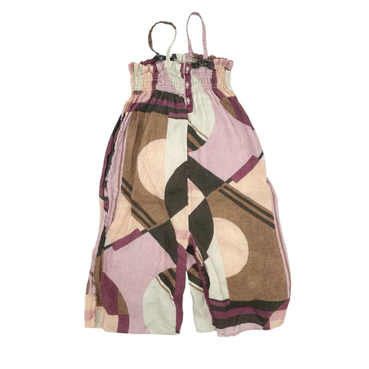 BR Baby patterned linen pant romper, 4 years