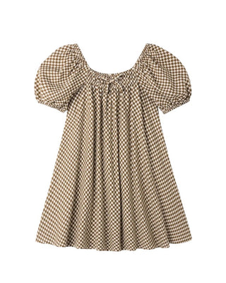 Rylee + Cru Sabrina Mini Dress in Ocre Check New with Tags, 4-5 years