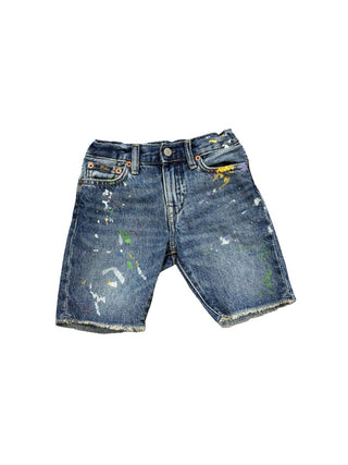 Polo Ralph Lauren Blue jean shorts with splatter paint, 5 years