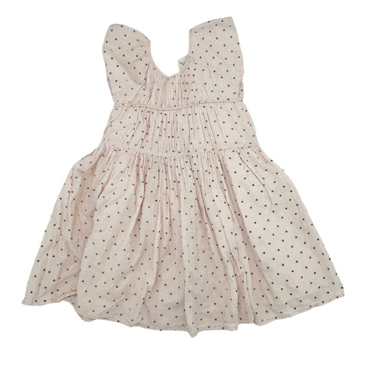 Vignette pink w/black polka dots dress, 4 years
