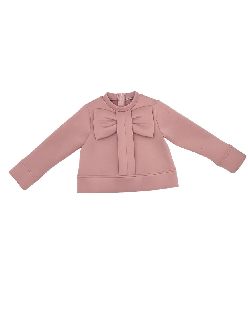 Deux Par Deux pink bow top, 4 years