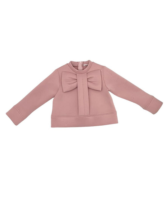 Deux Par Deux pink bow top, 4 years