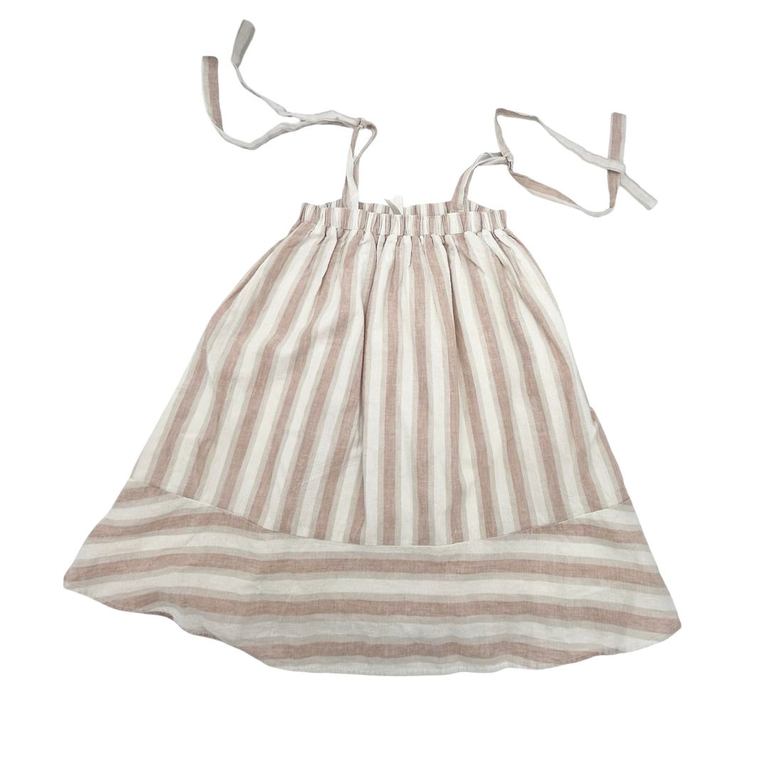 Rylee + Cru pink/tan stripped dress, 4-5 years