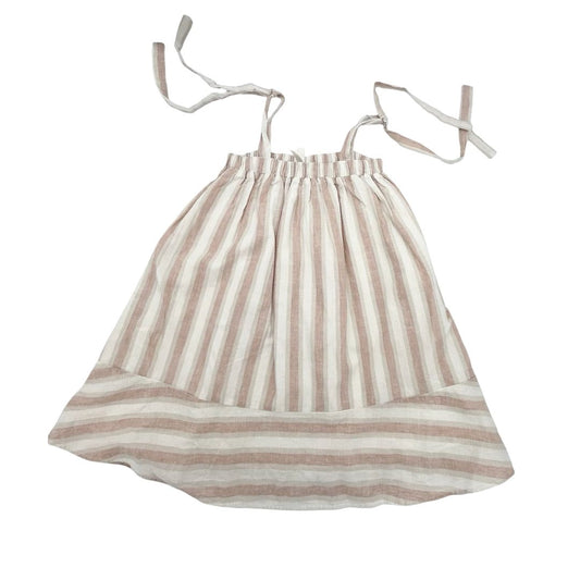 Rylee + Cru pink/tan stripped dress, 4-5 years