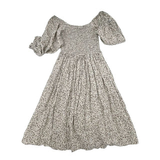 Rylee + Cru tan/brown floral dress, 4-5 years
