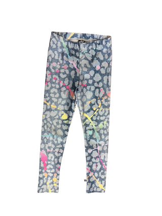 Pixie Lane Blue cheetah w/rainbow paint splatter, 5 years
