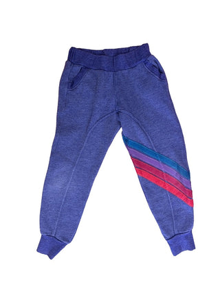 Aviator Nation Purple jogger sweatpants w/chevron stripes, 6 years