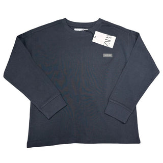 Zara Heavyweight Longsleeve Charcoal Tee - New With Tags, 8-9 years