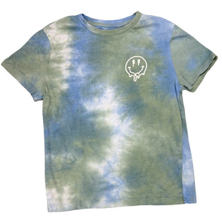 Art Class Green/blue tie dye w/smile face tshirt, 6-7 years