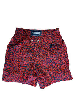 Vilebrequin Navy/red Mahina mini fishes swim shorts, 6 years