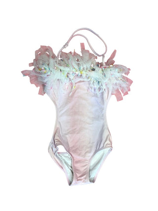 Stella Cove Pink w/confetti tulle swim suit, 4 years