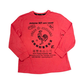No name Red Sriracha Hot Sauce long sleeve, 6-7 years