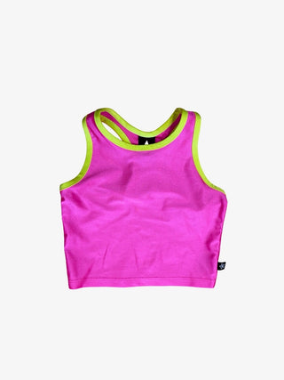 Pixie Hot pink w/yellow trim tank top, 5 years
