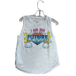 Chaser White Tank Top with I am the Future Graphic, 6 years