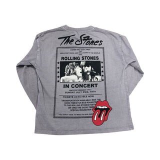 Official Rolling Stones Grey concert poster long sleeve, 7-8 years