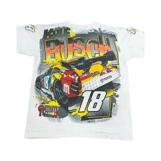 Nascar White Kyle Busch tshirt, Youth large