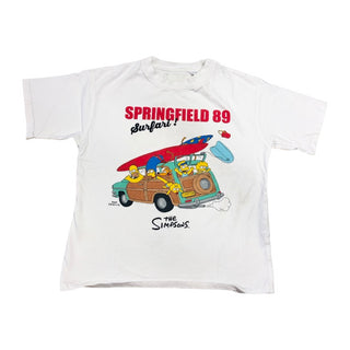 Zara x The Simpsons White Springfield 89 Surfari tshirt, 8-9 years