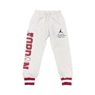 Nike Flecked Cream Sweatpants with Red Details, 8-10