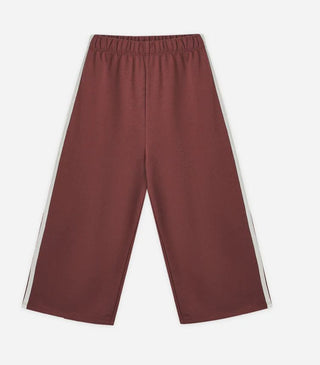 Rylee + Cru Burgundy Sweatpants with White Stripes, 12-18 months