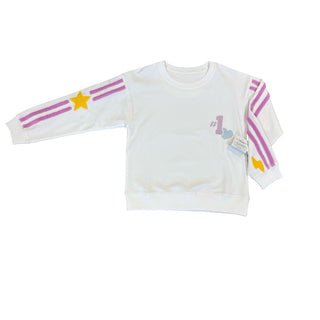 Preppy Goose White Varsity Patch Sweatshirt New with Tags, 6 years