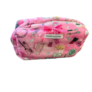 Preppy Goose Fuzz Accessory Pouch New with Tags, o/s