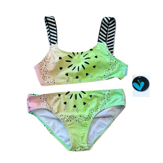 Limeapple Bandeau Bikini Set Printed Swimsuit New with Tags, 8-10 years