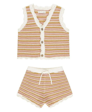 Rylee + Cru Tank and Shorts Stripe Knit Set , 10 years