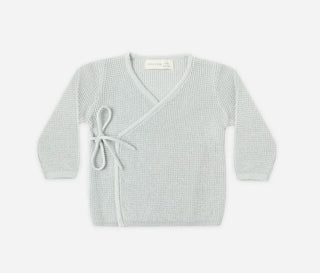 Quincy Mae Pale Blue Kimono Tie-up Cardigan, 3-6 months