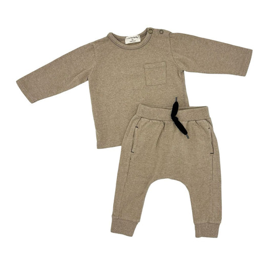1 + In The Family camel long sleeve/pant set, 6 months