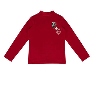 Dolce & Gabbana Red logo turtleneck , 4 years