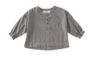 Pehr Charcoal and White Gingham Shirt, 18-24 months