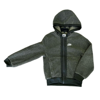 Nike Olive Green Fuzzy Zip-Up, small