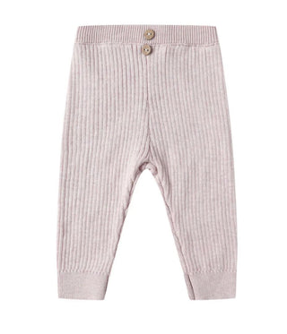Quincy Mae Pink Ribbed Leggings, 6-12 months