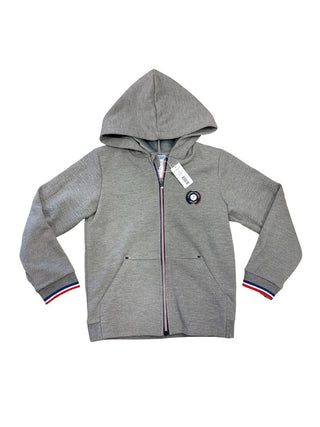 Jacadi Grey Zip Up Hooded Sweatshirt - New With Tags, 10 years