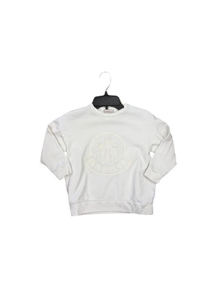 Moncler White Sweatshirt with Embroidered Logo, 4 years