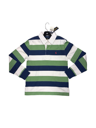 Ralph Lauren Polo  Blue, Green and White Rugby Shirt - New With Tags, 10-12 years