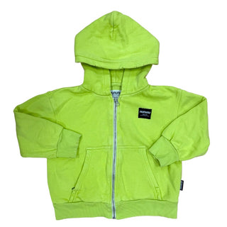 Nununu Lime green zip up, 4-5 years