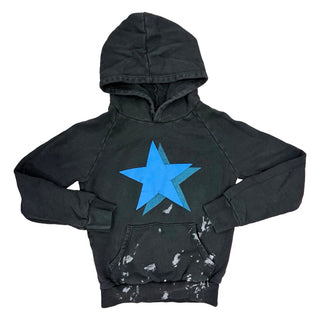 Californian Vintage Grey hoodie with two toned blue stars, 6