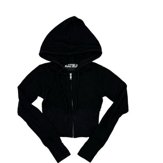 Katie J Black cropped sweater, Youth large