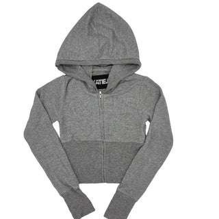 Katie J Grey cropped sweater, Youth large
