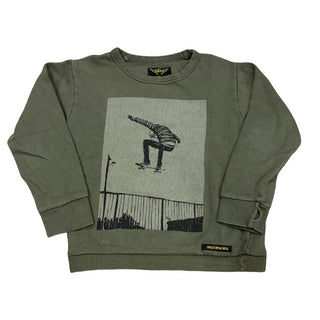 Munster Green sweatshirt w/skate boarder graphic, 4-5 years