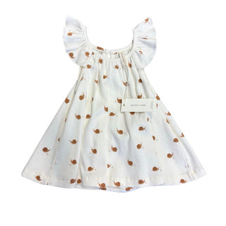 Quincy Mae new w/tags ruffle swing dress w/snails, 3-6 months