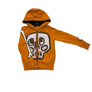 Nununu Orange Hooded Zip-Up Sweatshirt, 4-5 years