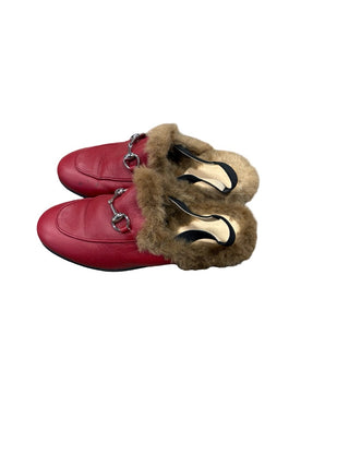 Gucci Red leather mules loafers, 32 EU