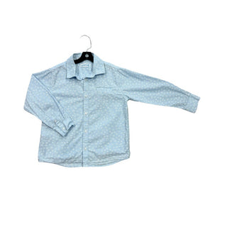 Mayoral Blue Button Down with Small Flowers, 4 years