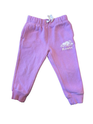 Roots Purple Sweatpants with White Logo, 2 years