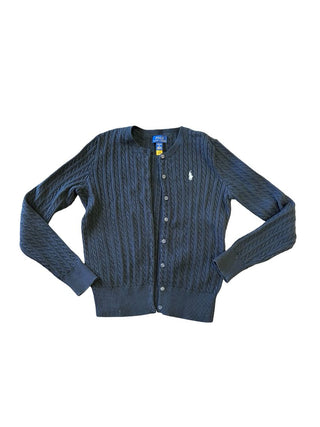 Polo Ralph Lauren  Cable Knit Black Cardigan, 10-12 years