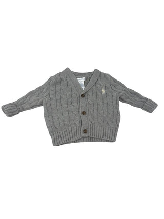 Ralph Lauren Grey cable knit cardigan, 3 months